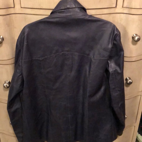 Schegge Italian purple leather blazer - Picture 4 of 4